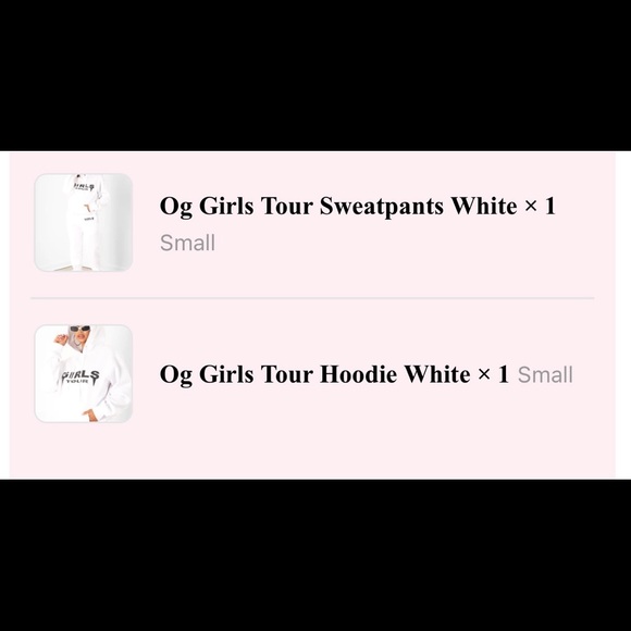 So Sorella OG Girls Tour Hoodie& Sweatpants White - Picture 1 of 3